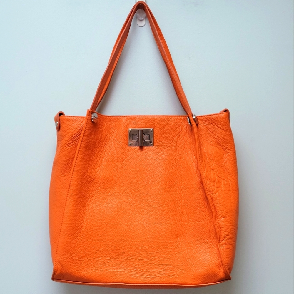 LA BORSA | Orange Leather Tote